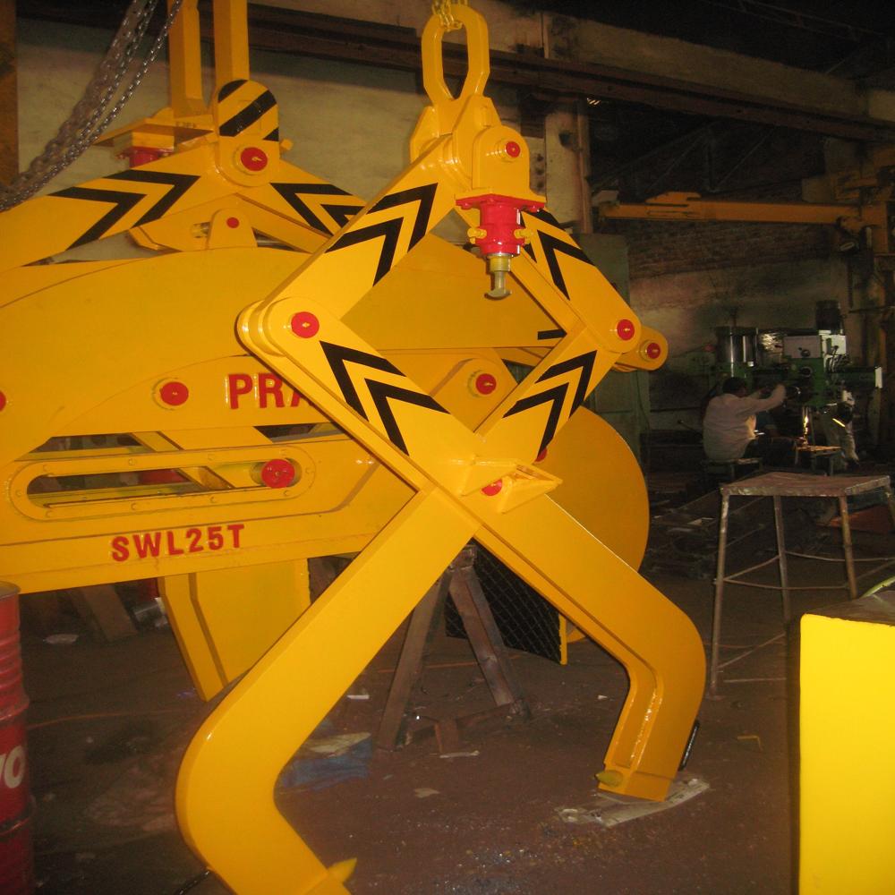 Billet Lifting Tongs - Durable Steel, Yellow Color | Easy To Operate, High Quality, Strong Design