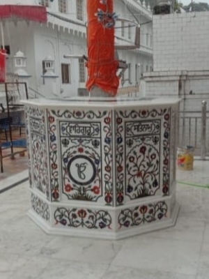 Nishan sahib Marble Inlay Work