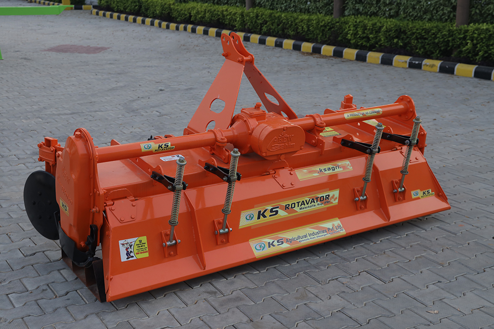 Agricutural Rotavator - Color: Orange Paint Coated
