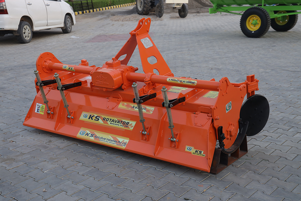 Agricutural Rotavator - Color: Orange Paint Coated