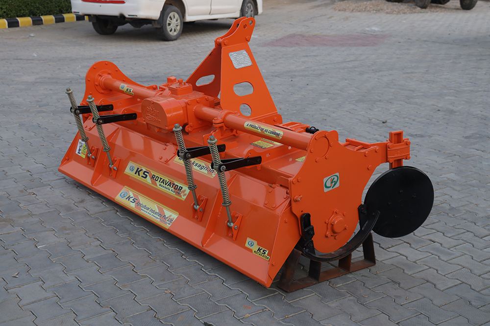 Agricutural Rotavator - Color: Orange Paint Coated