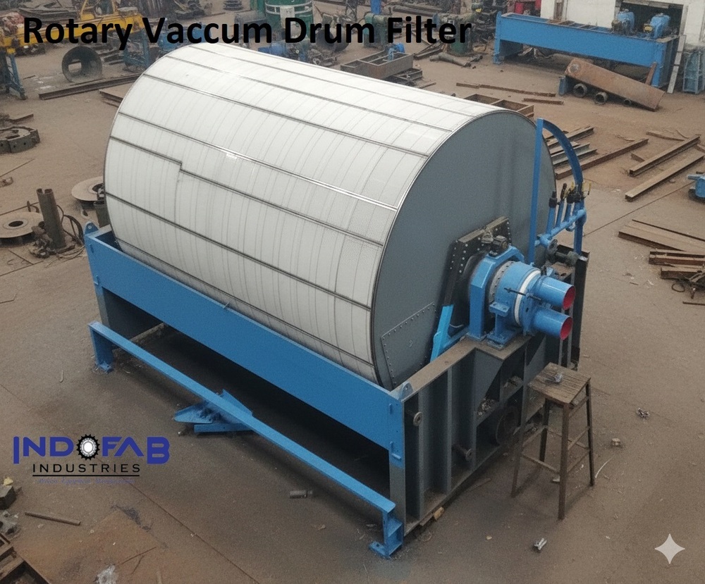 Rotary Vacuum Drum Filter - Color: Silver