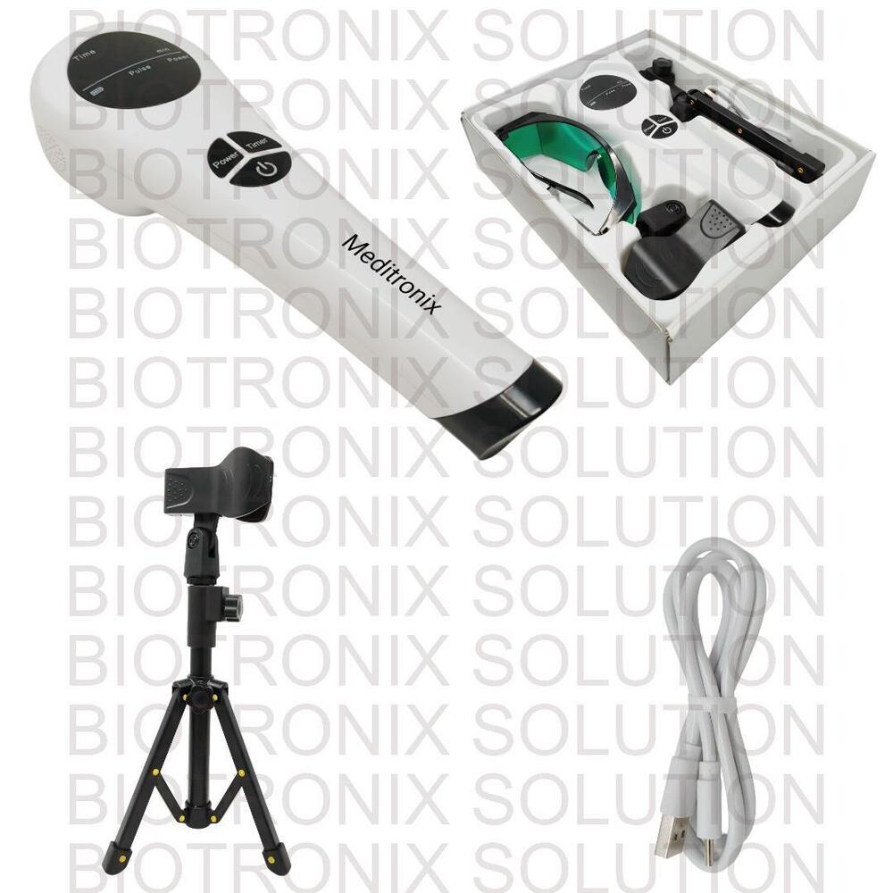 Rechargeable Laser Therapy Machine with Cooling Fan, Digital Display & Adjustable Holding Stand