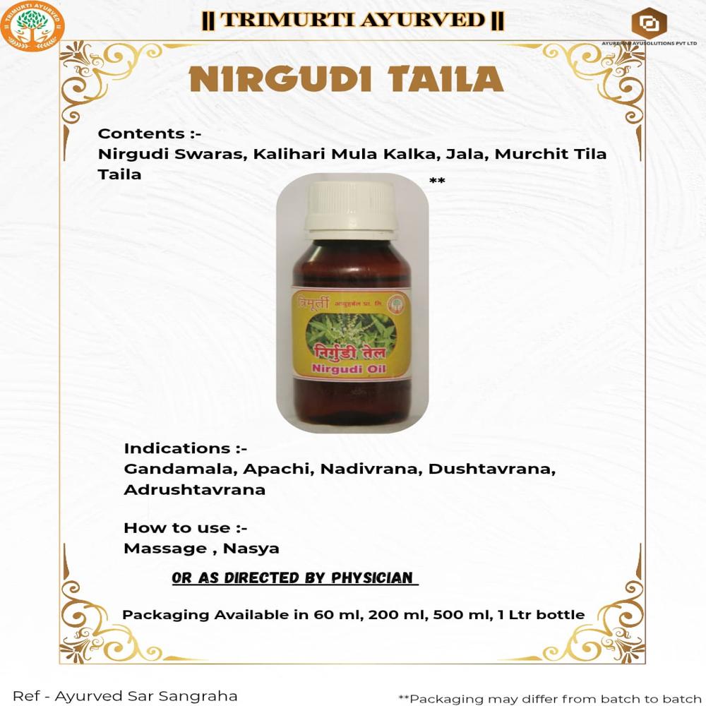 Nirgudi Taila 1 Ltr - Formulations Type: Ayurvedic Oil