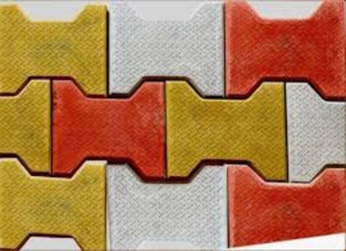 9 Cavity Paver Blocks - Color: Red