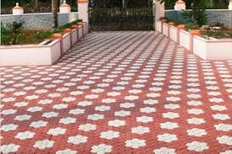 9 Cavity Paver Blocks - Color: Red