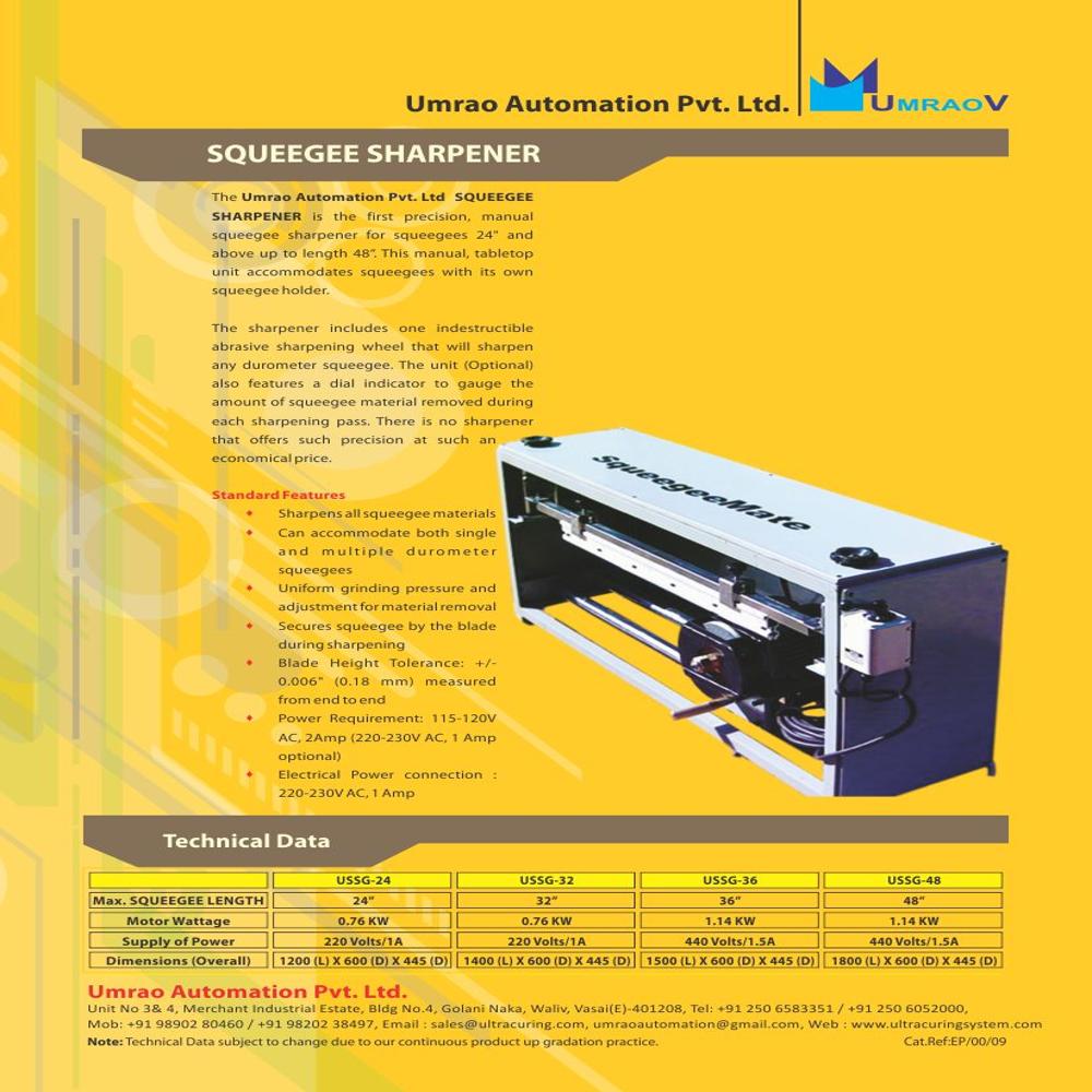 Squeegee Sharpener for Screen Printing