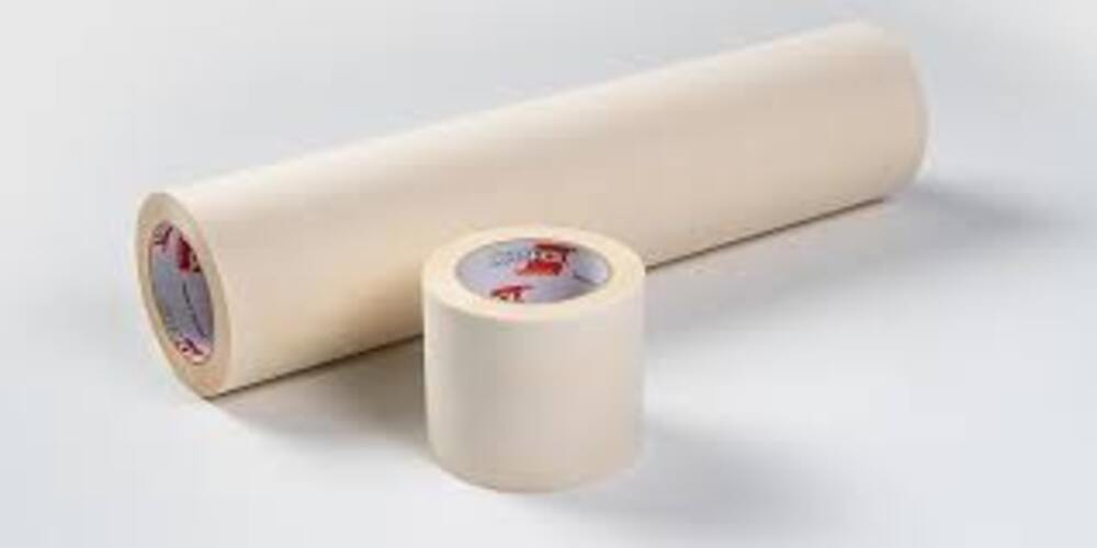 Paper Application Tape - Paper Material, 40-50 Meter Length, White Color - Single Sided Adhesive For Precise Application