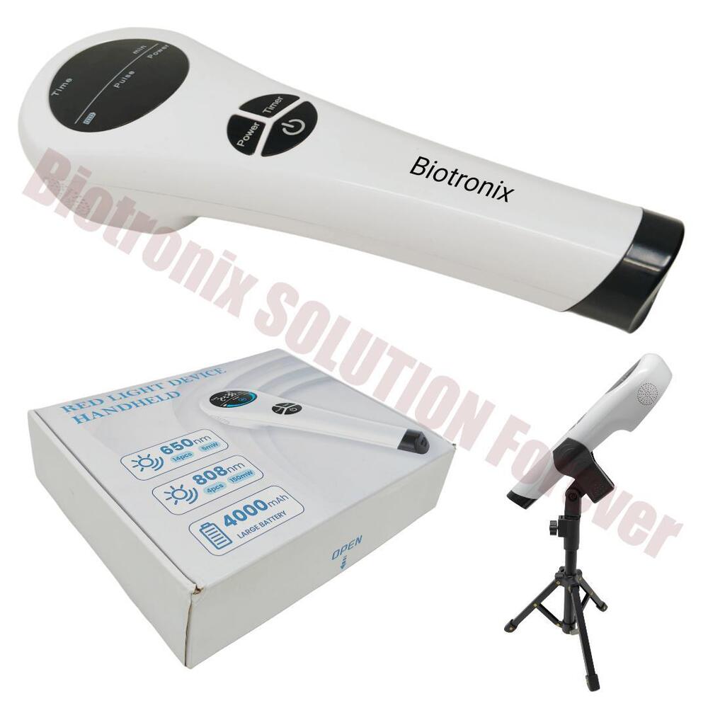 Rechargeable Portable Laser Therapy Device with Cooling Fan, 30-Min Timer & Adjustable Stand