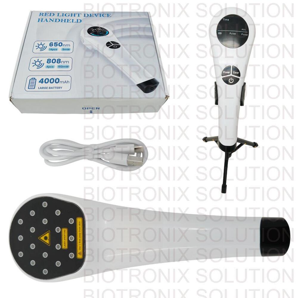 Rechargeable Portable Laser Therapy Device With Cooling Fan, 30-min Timer & Adjustable Stand