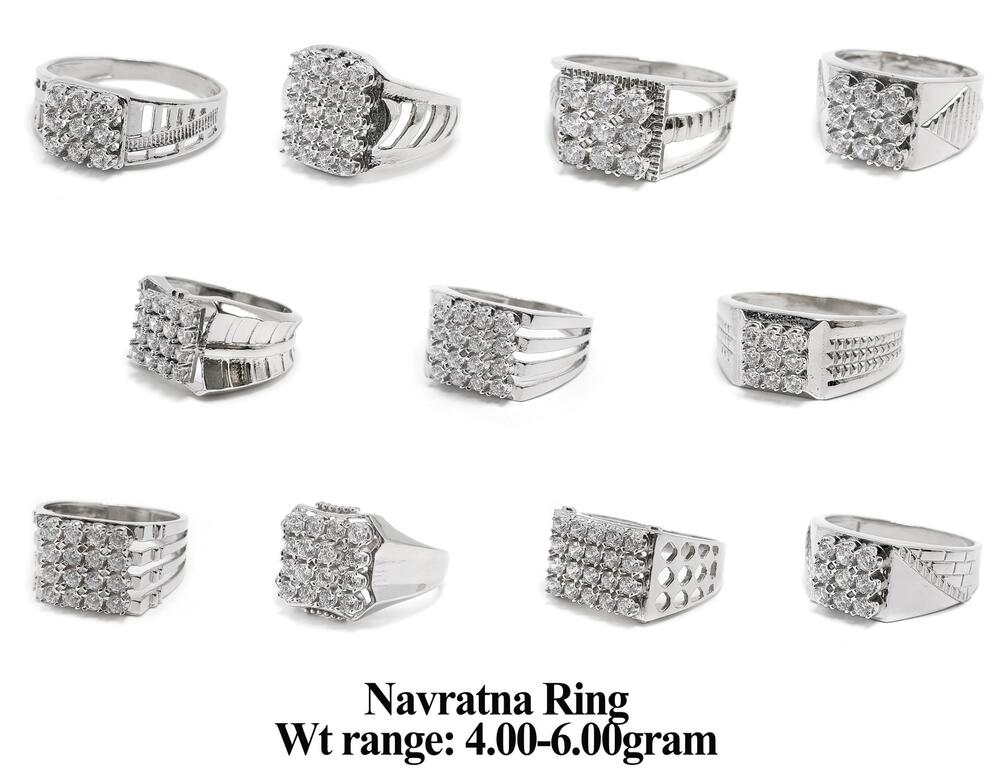 92.5 Silver Navratna Ring