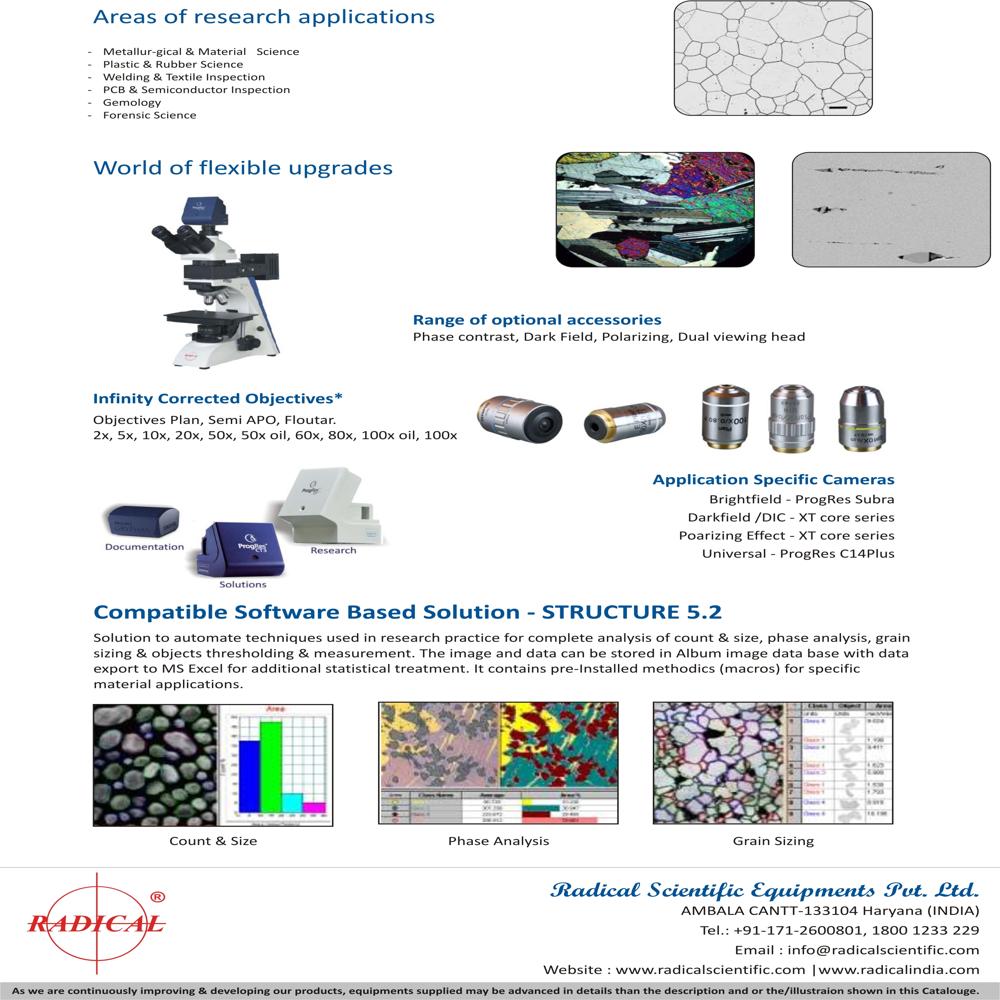 Advanced Laboratory Metallurgical Microscope Rxlr-4m - Color: Silver