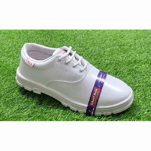 School Shoe White - Design: Plain