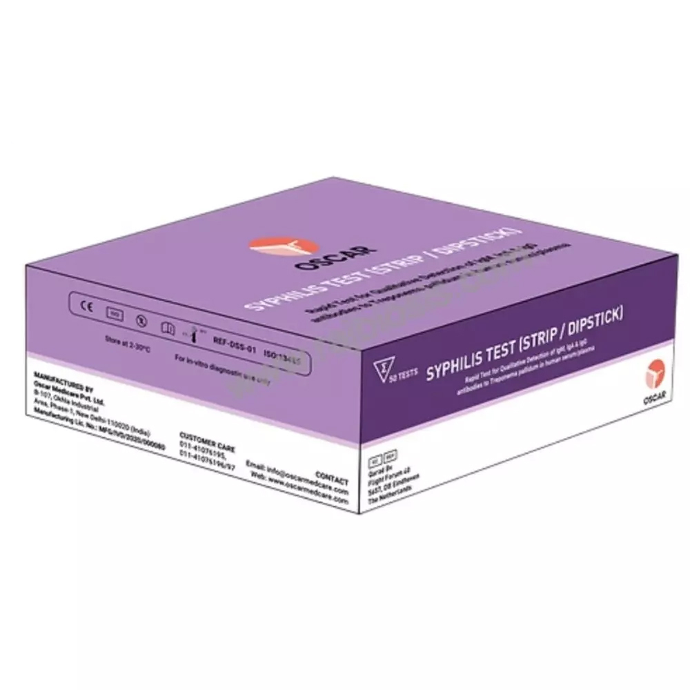 Oscar Syphilis Antibody Strip Test - Color: White