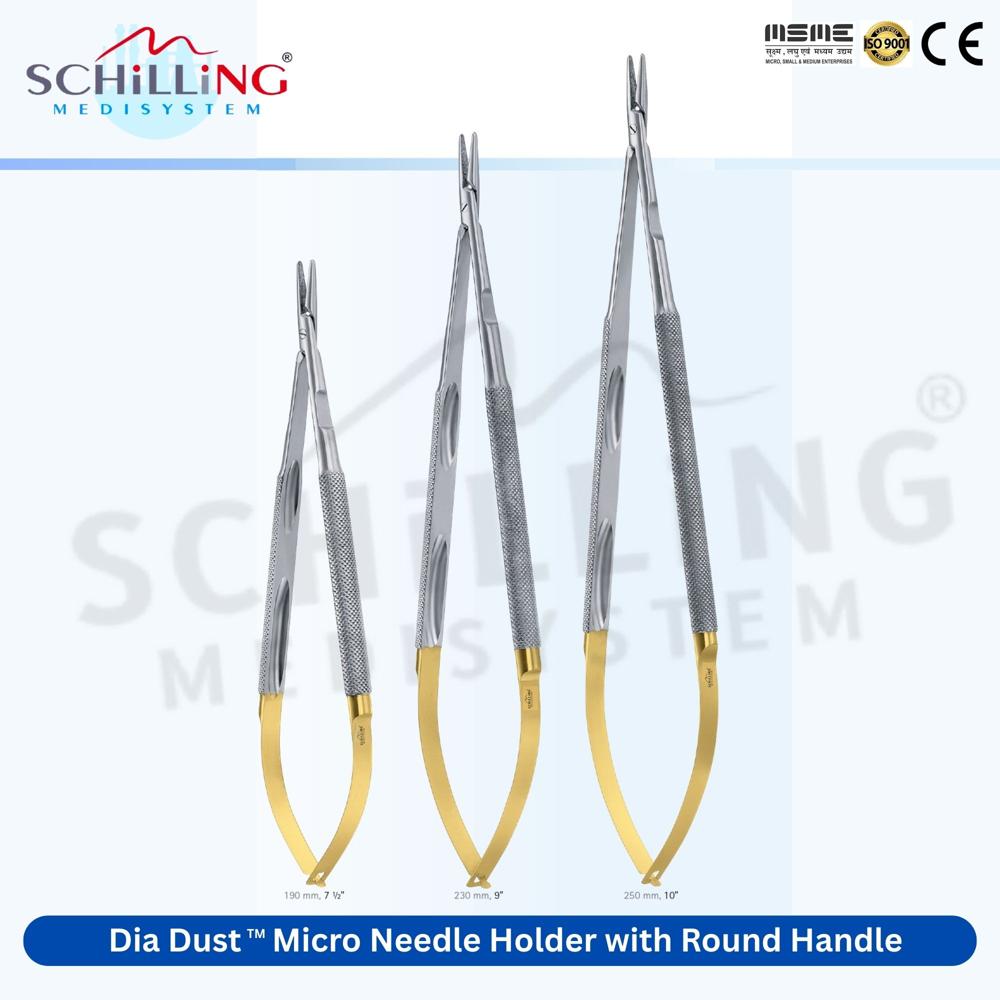 Schilling Micro Needle Holder With Round Handle - Application: Hospital