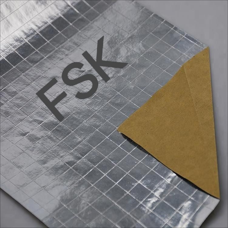 Scrim Reinforsed Vcl Insulation-Fsk Material - Color: Silver