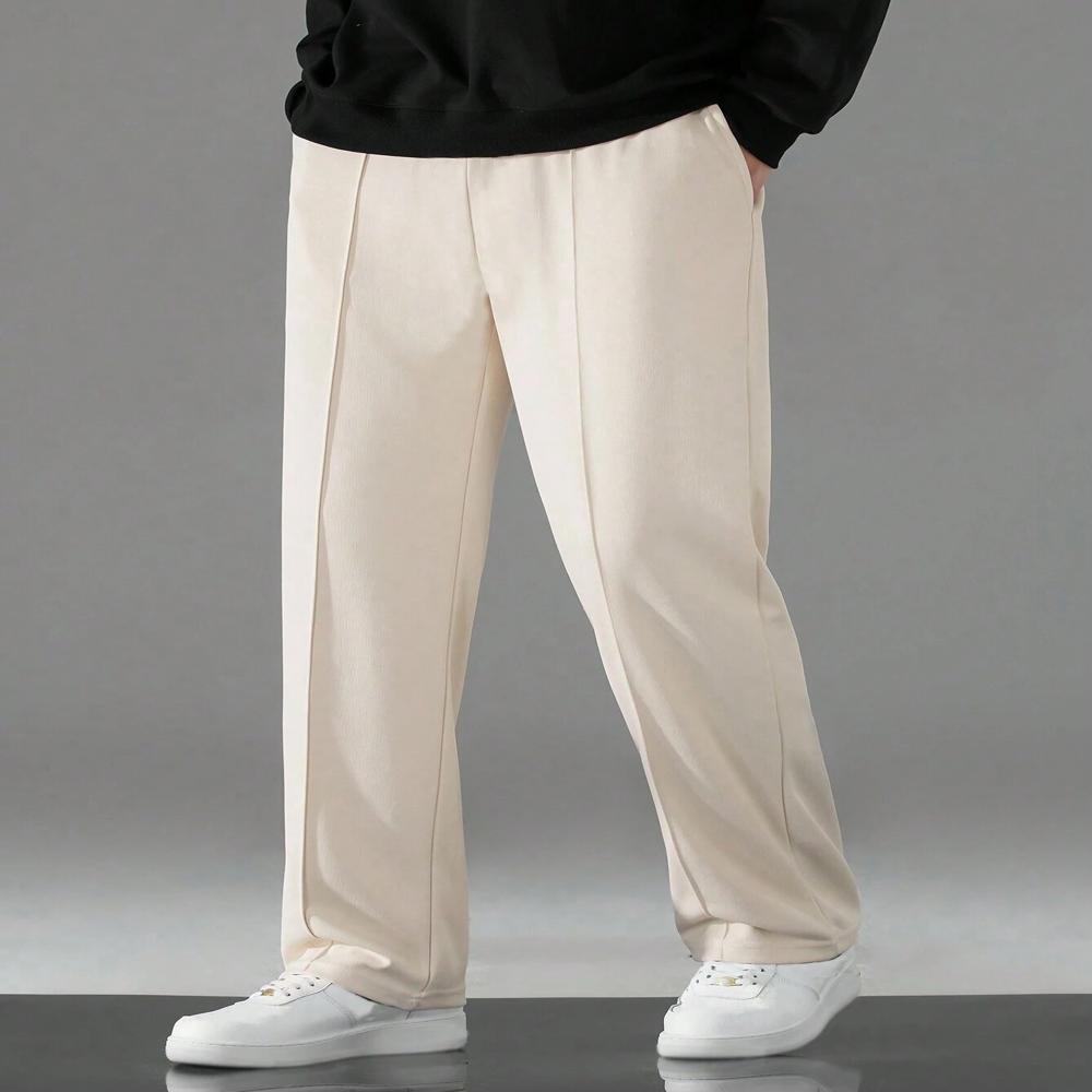 Men Loose-Fit Cotton Mid-Rise Track Pants