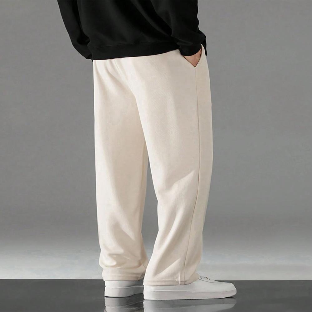 Men Loose-Fit Cotton Mid-Rise Track Pants