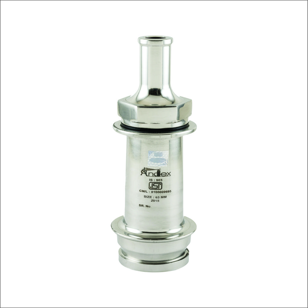 Stainless Steel Branch Pipe - Ss304/ss316, 63mm, Bsp/npt Thread | Polished Finish, Instantaneous Coupling, Hand Operated Nozzle, 350-600 Lpm