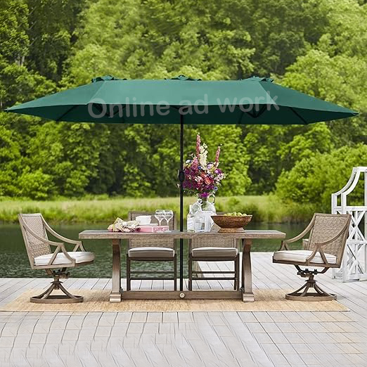 15 Feet Double Side Garden Umbrella