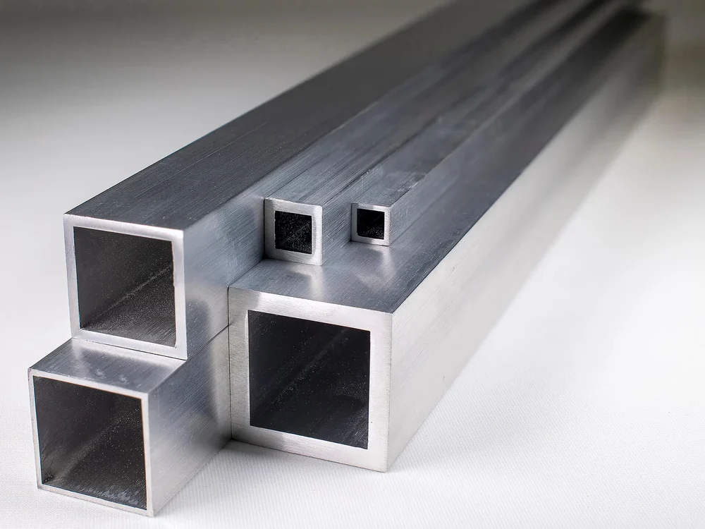 Aluminum Square Tubes - Color: Silver
