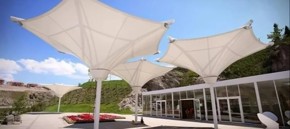 Pvdf Tension Fabric Structures - Color: White