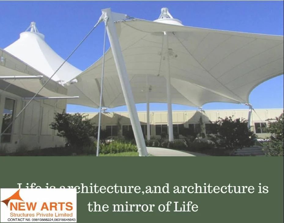 Pvdf Tension Fabric Structures - Color: White
