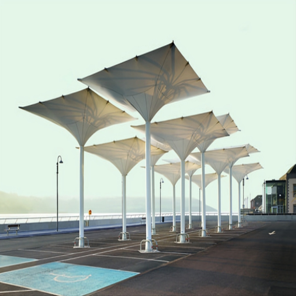 Pvdf Tension Fabric Structures - Color: White