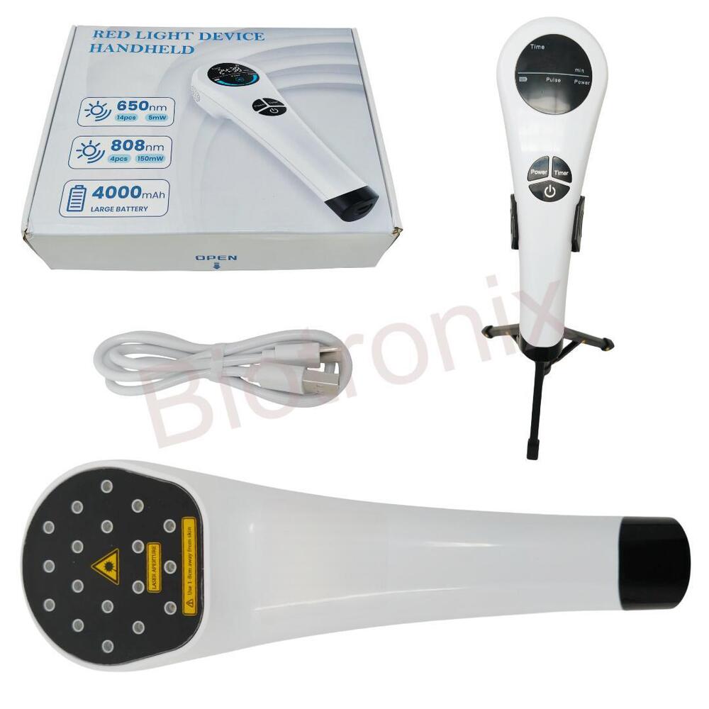 Rechargeable Red & Infrared Laser Therapy Device for Home & Clinic Use