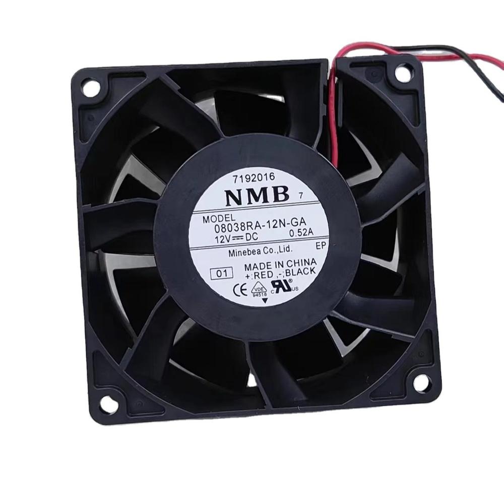 NMB MAT 08038RA-12N-GA 6500rpm 12V DC 0.5A Computer Fan 8025mm 2pin Window Exhaust Cooling Fan