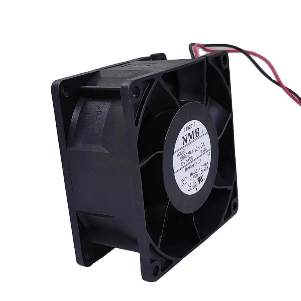 NMB MAT 08038RA-12N-GA 6500rpm 12V DC 0.5A Computer Fan 8025mm 2pin Window Exhaust Cooling Fan