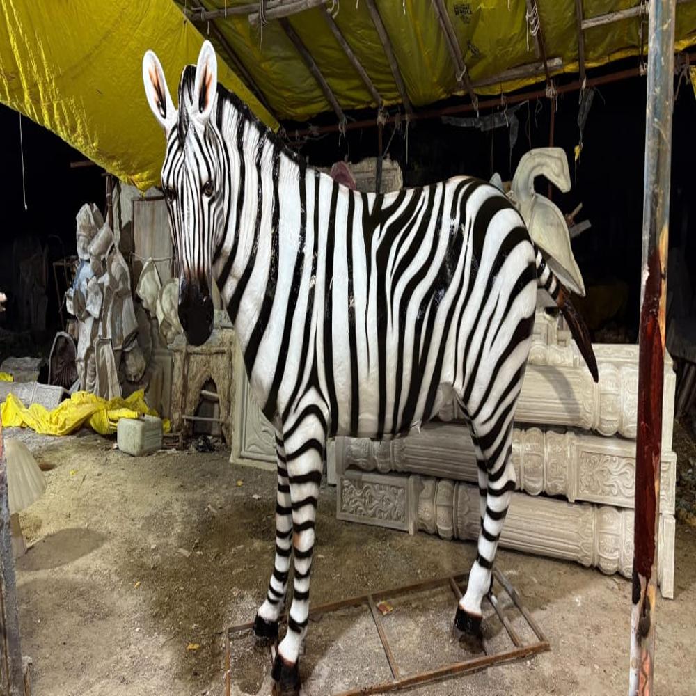 Fiber Zebra Statue