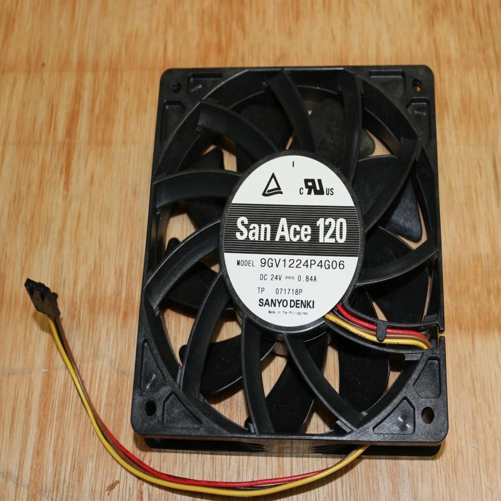 SanAce120 9GV1224P4G06 24V DC 0.84A 12038mm Industrial METAL Axial Cooling Fan