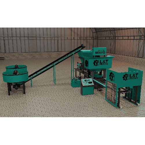 Automatic Fly Ash Brick Making Machine- 10 Cavity - Color: Green And Black