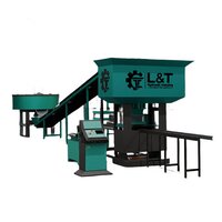 Automatic Fly Ash Brick Making Machine - 6 Cavity - Color: Multiple