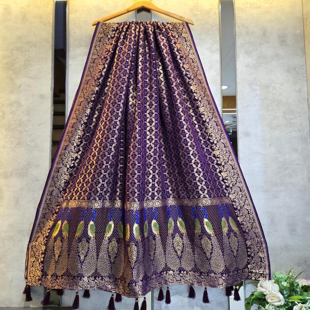 Pure Viscose Georgette Dupatta With Jacquard Print