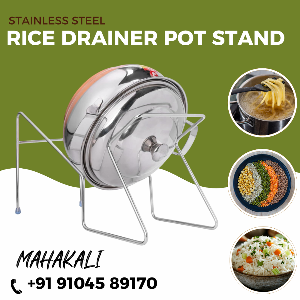 Ss Rice Pot Drainer Stand - Metal Type: Stainless Steel