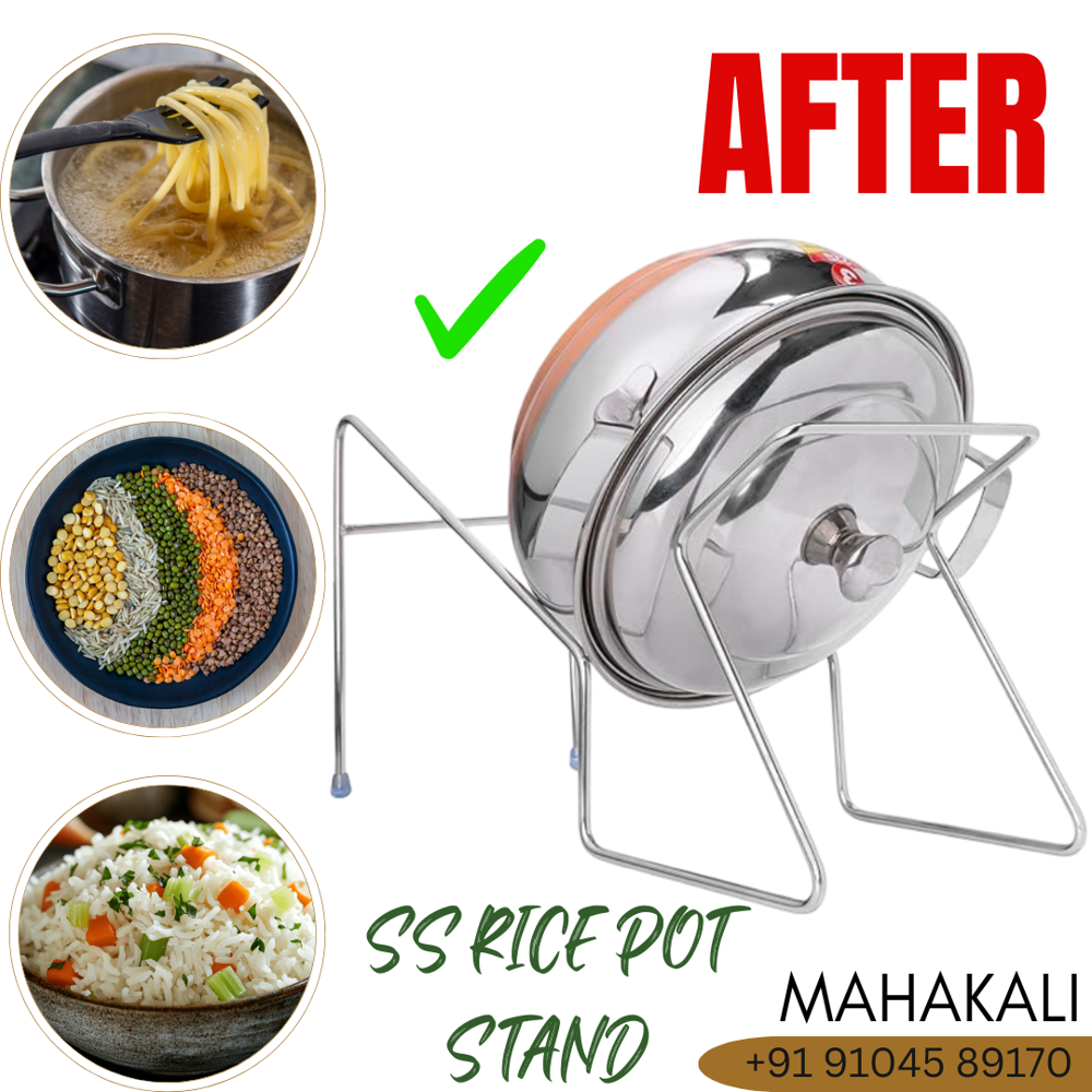 SS RICE POT DRAINER STAND