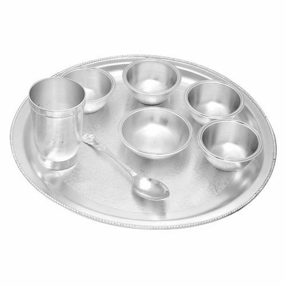 Premium Silver Dinner Set - Fabric Material: As For Costmer