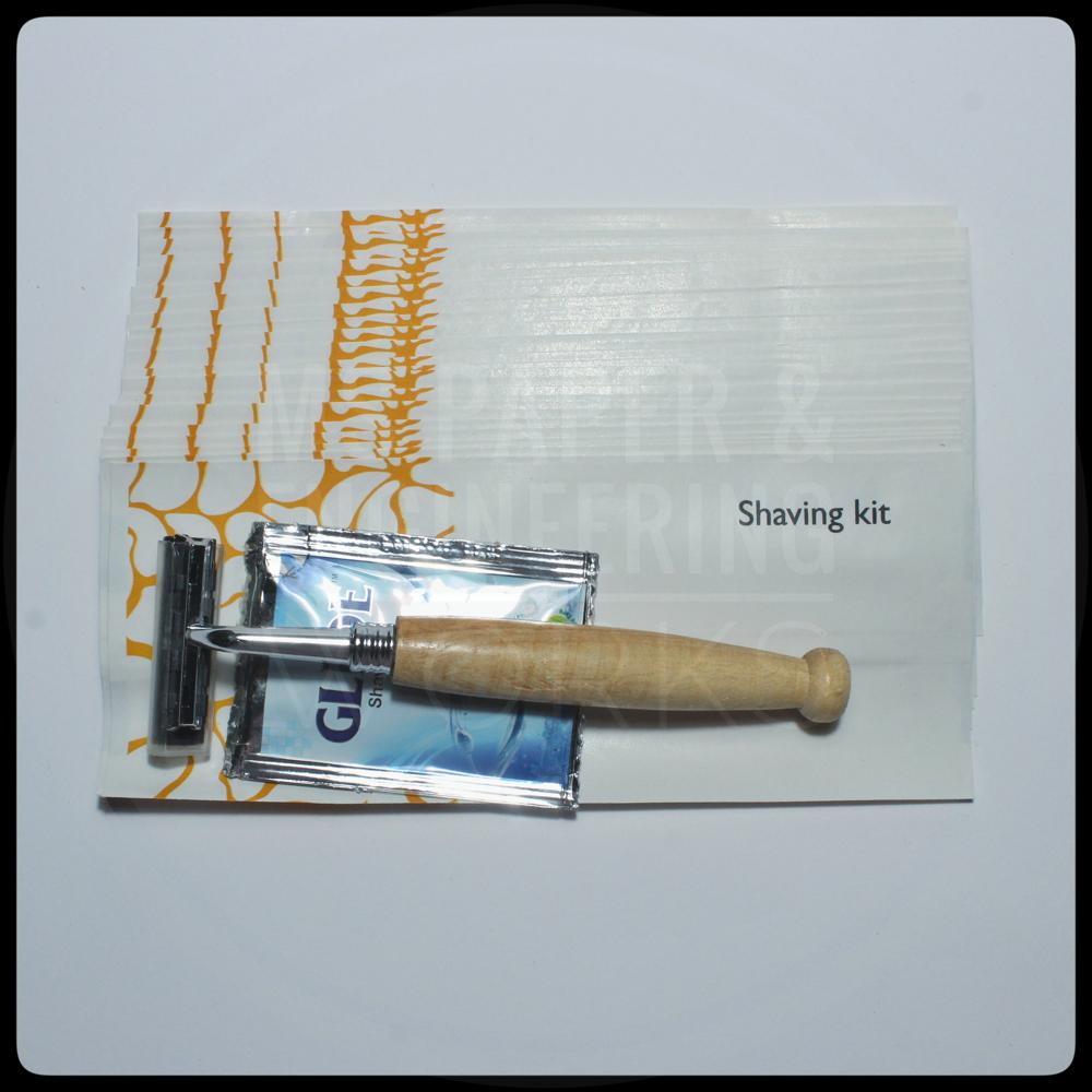 Shaving kit Paper Pouch