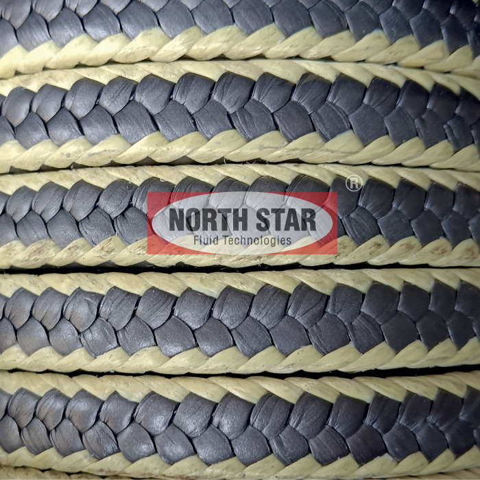 North Star Style 911-Spe Filament Aramid Corner With Ptfe Graphite Gland Packing - Density: 2.10 To 2.30 Gram Per Cubic Centimeter(G/Cm3)