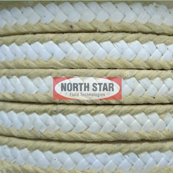 North Star Style 931 स्पन एरैमिड कॉर्नर विद PTFE गランド पैकिंग