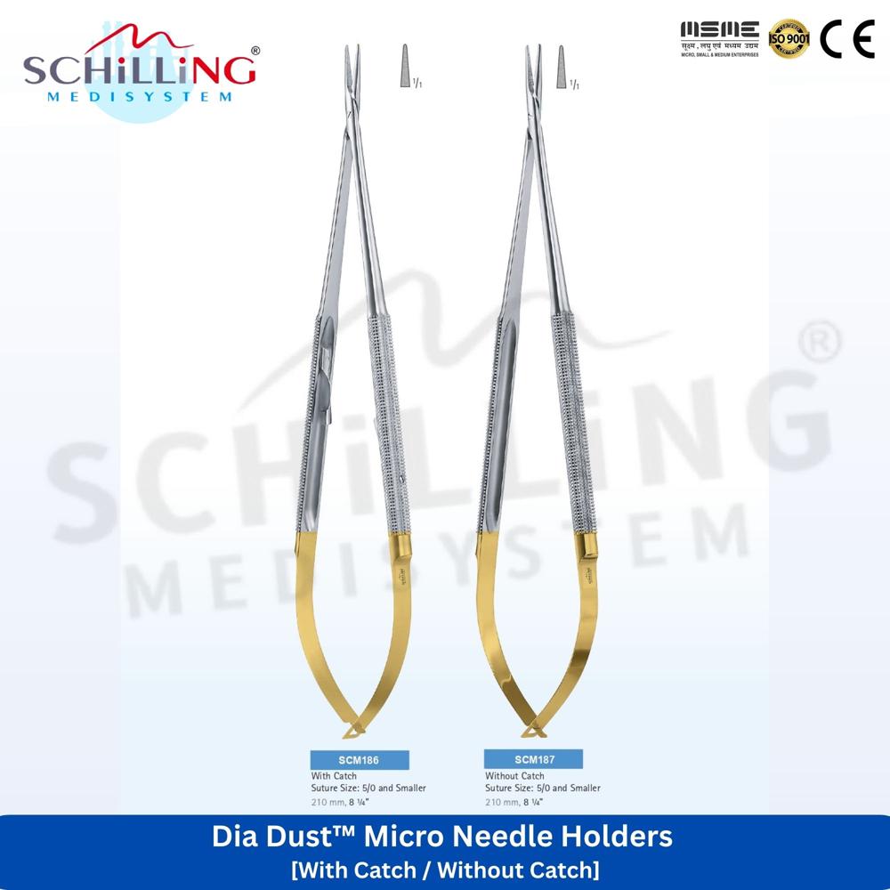 Schilling Micro Needle Holders With Catch Without Catch - Material: Tc