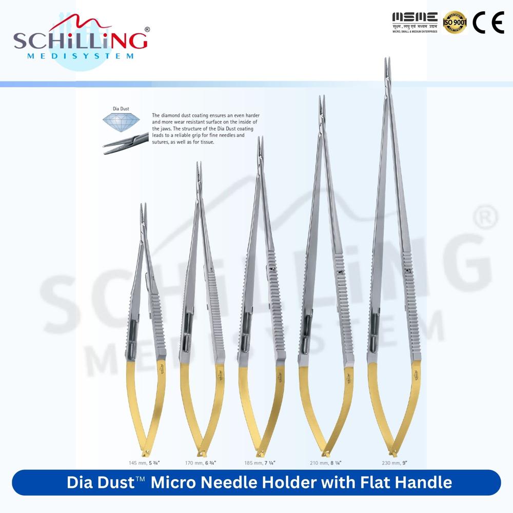 SCHILLING Micro Needle Holders with Flat Handle