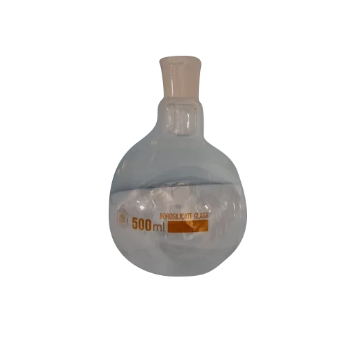 500Ml Borosilicate Glass Round Bottom Flask - Color: Multiple