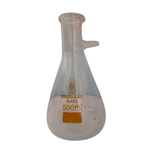 500Ml Borosilicate Glass Filter Flask - Color: Multiple