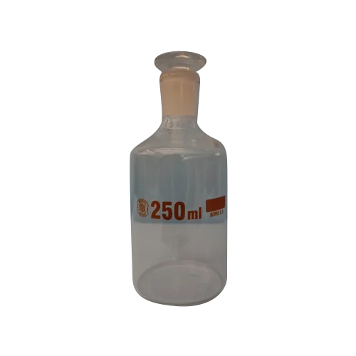 250Ml Borosilicate Glass Stopper Reagent Bottle - Color: Multiple