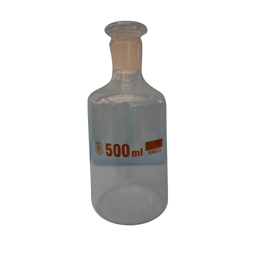 500Ml Borosilicate Glass Stopper Reagent Bottle - Color: Multiple