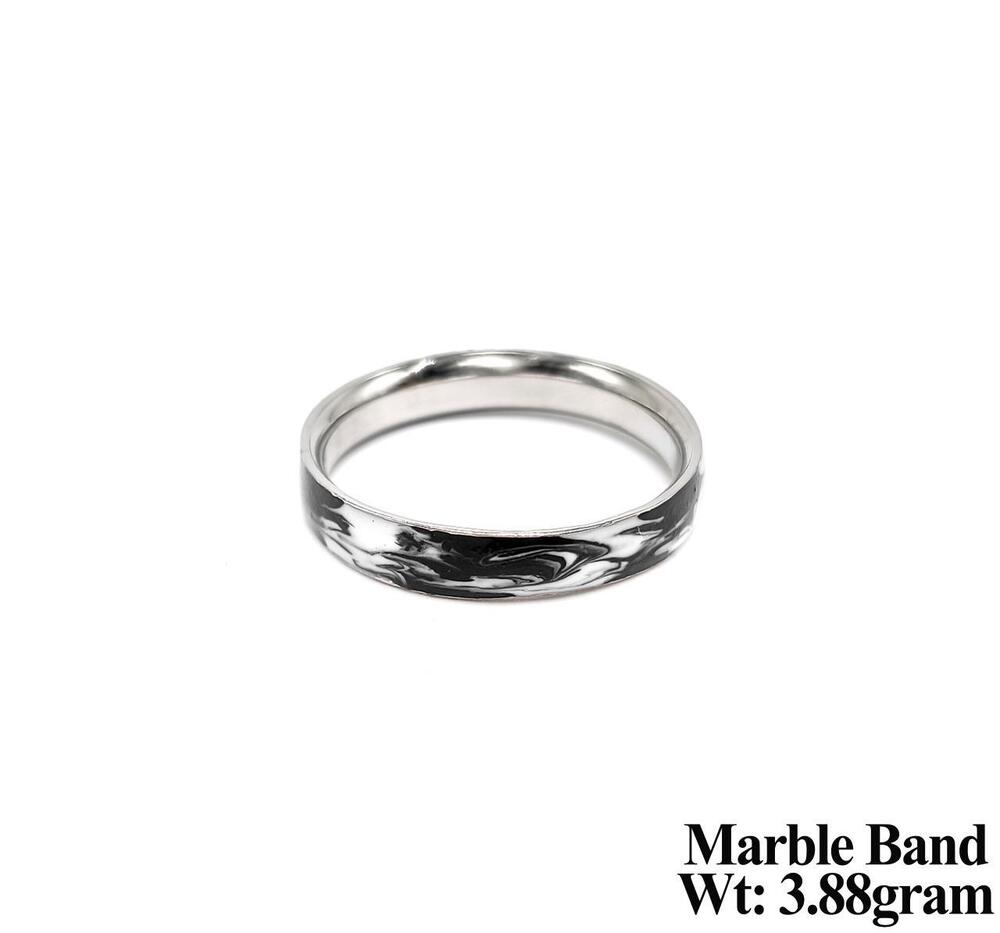 92.5% New Design Silver Marble Band Ring