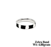 92.5% New Design Silver Zebra Band Ring
